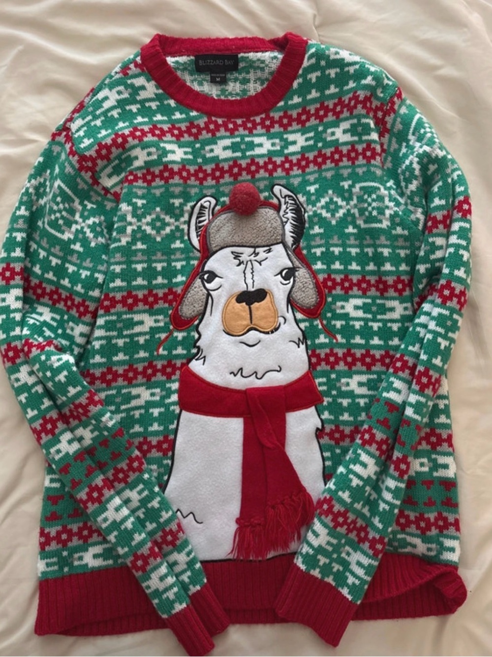 Llama Crewneck Christmas Sweater